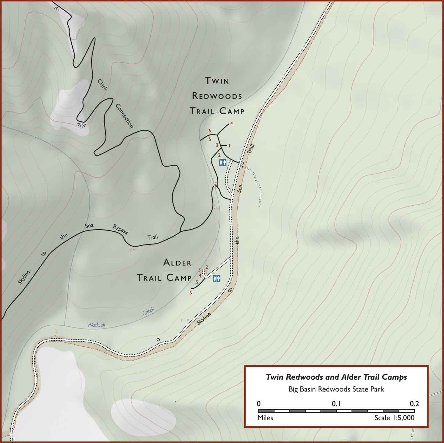 twin redwoods trail camp