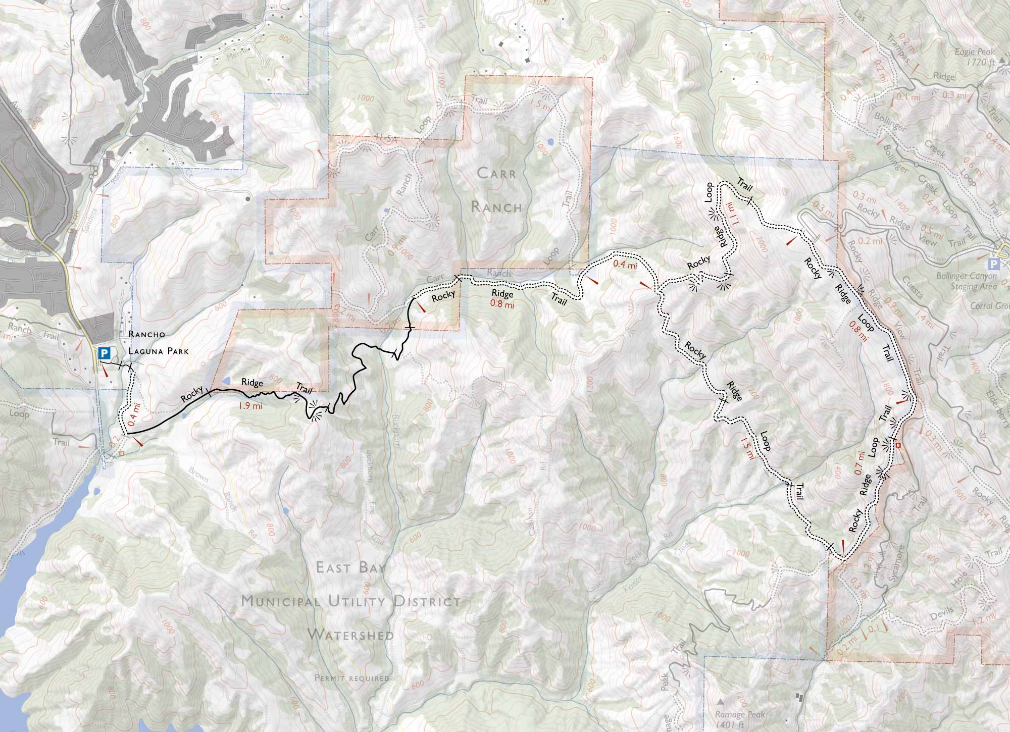 Rocky Ridge Trail Map The Rocky Ridge Loop Trail