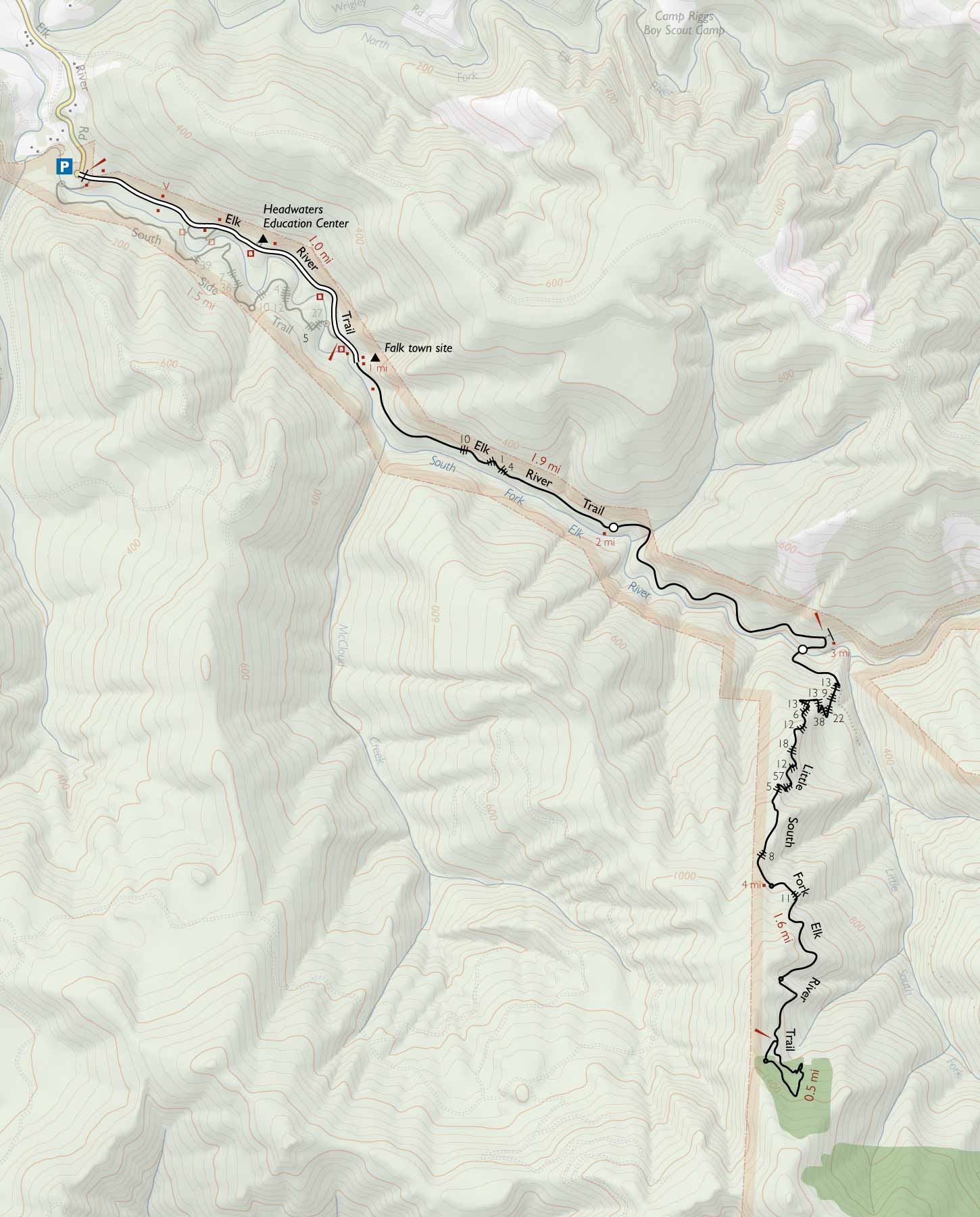 Elk River Trail Map The Elk River Trail