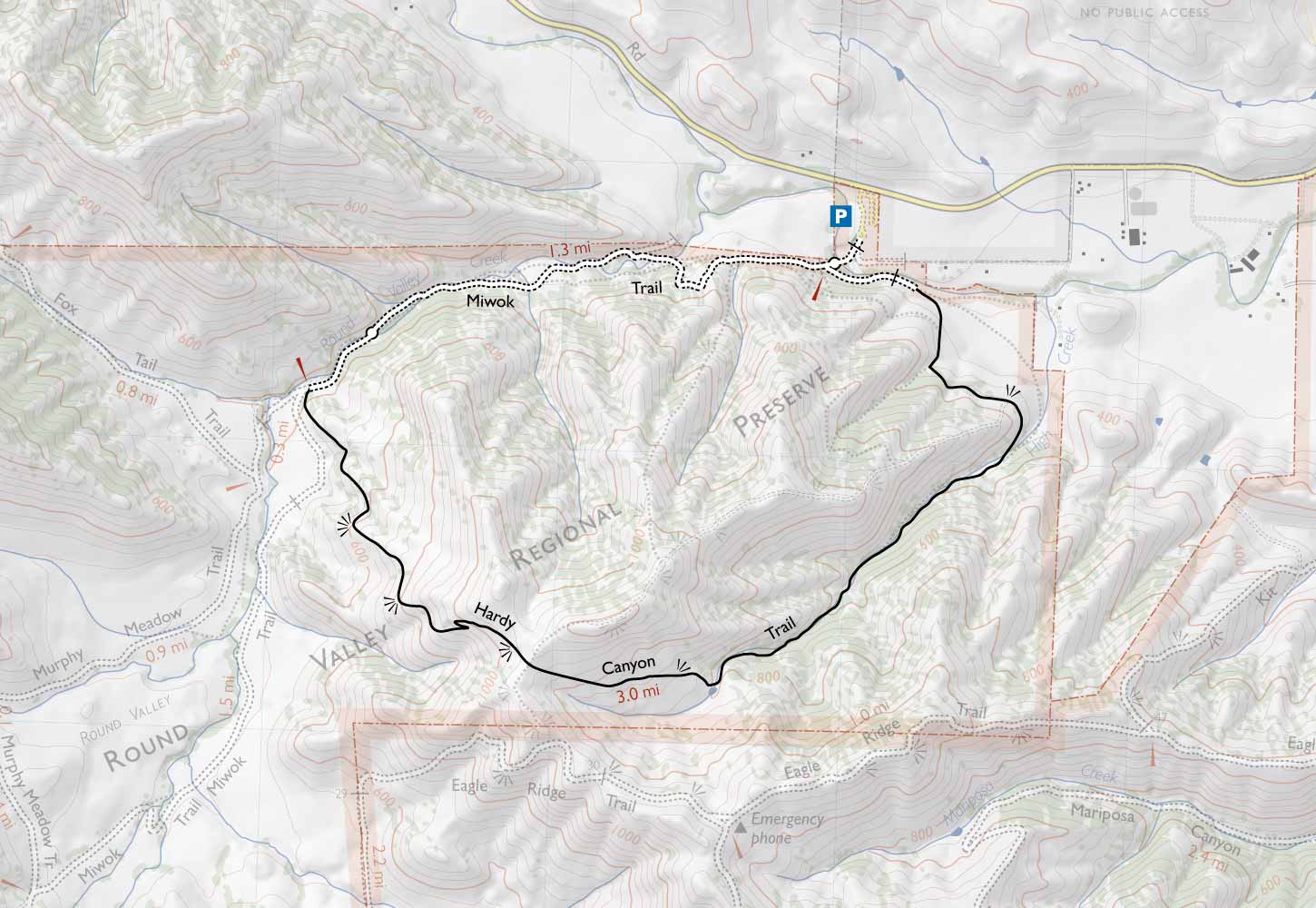 Round Valley Trail Map Round Valley Regional Preserve