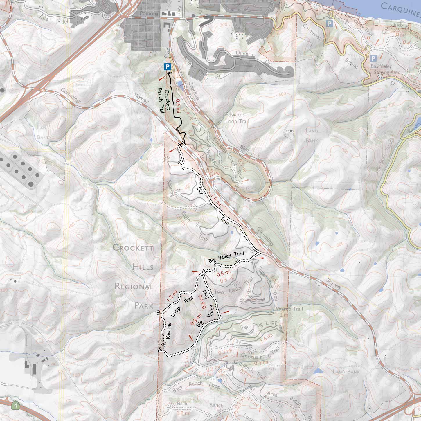 Crockett Park Trail Map