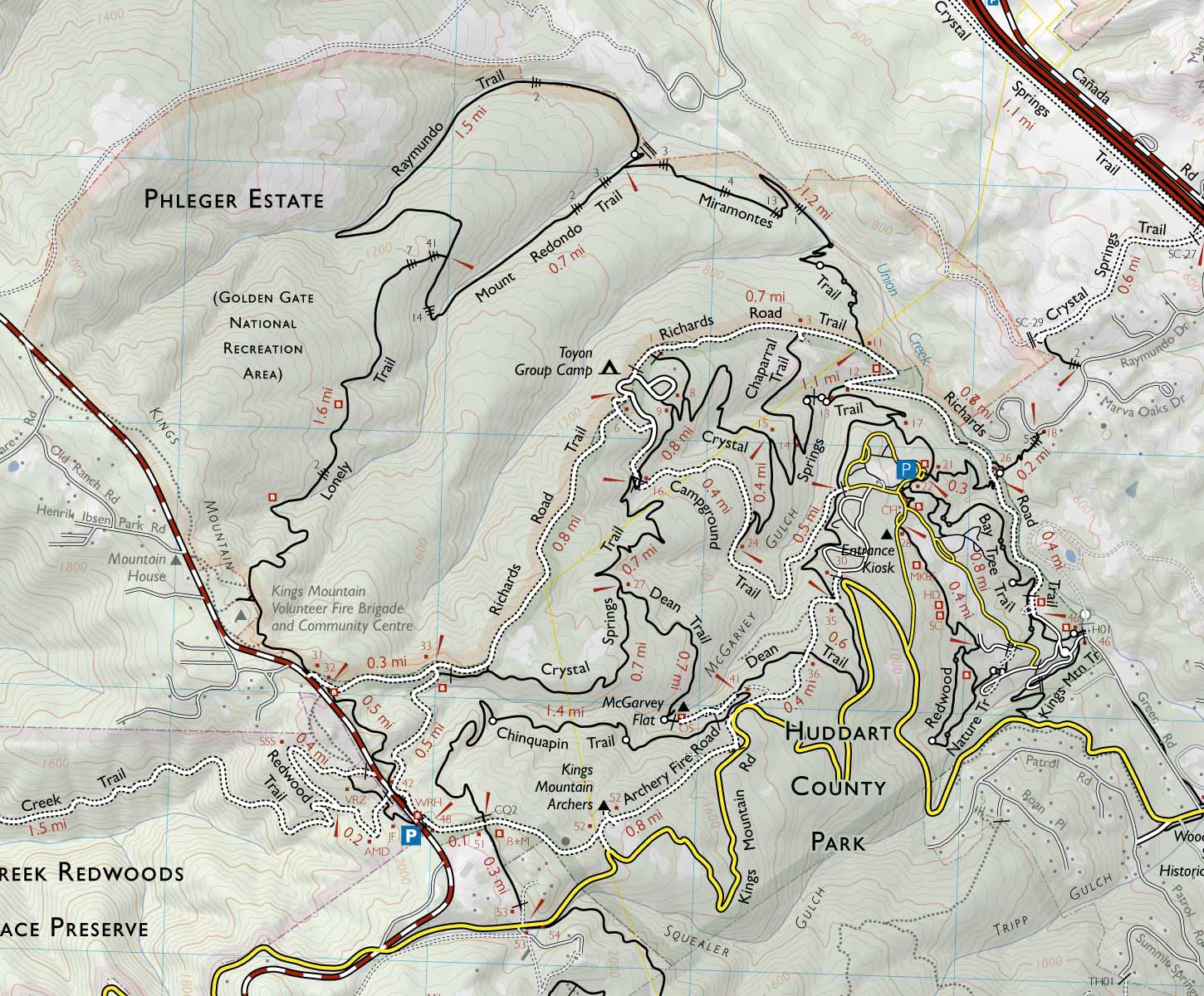 Huddart Park Map