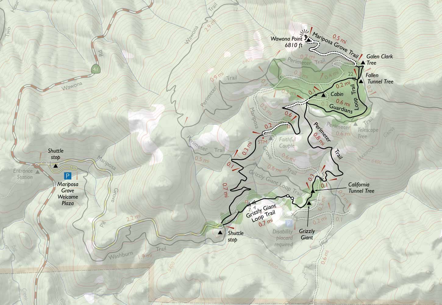 Mariposa Grove Map